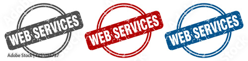 web services stamp. web services sign. web services label set