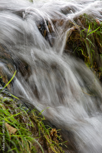 water flowing over rocks