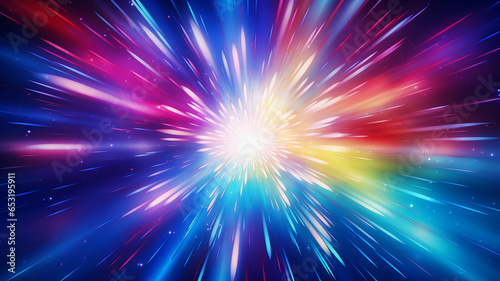 Colorful abstract starburst light background