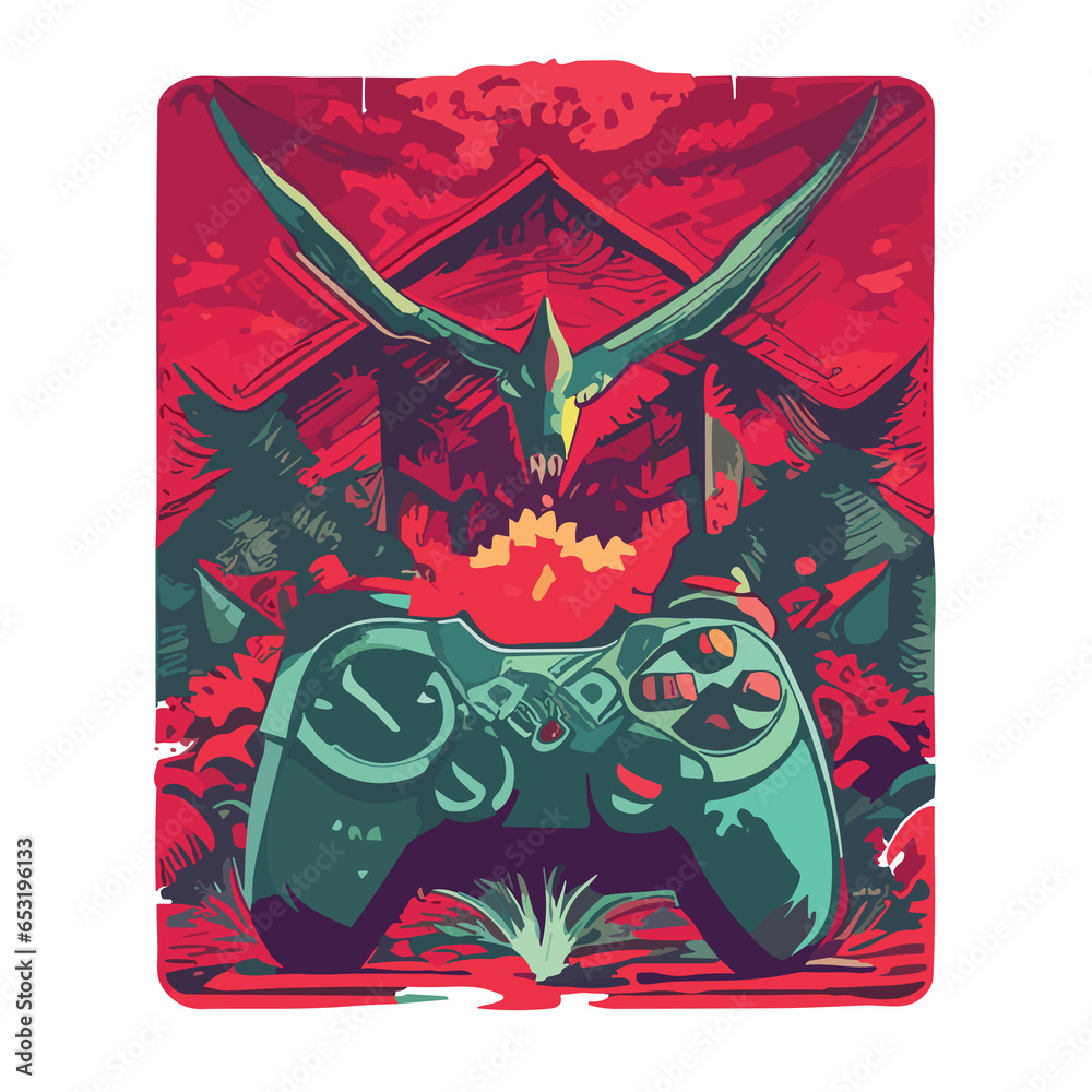 illustration of a background with gaming console illustration of a background with gaming console