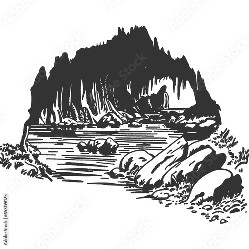 Wildlands Vintage Illustration Vector