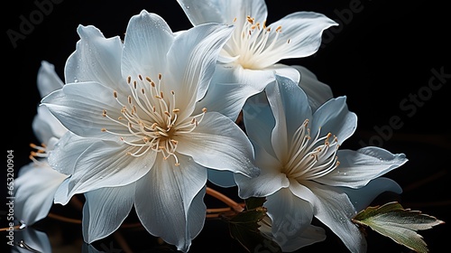 Beautiful of white flower with dark background