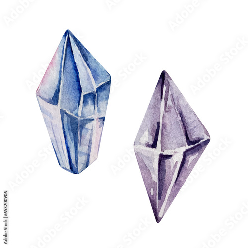 Watercolor set crystals