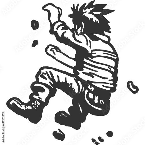 Unforeseen Stumble Vintage Illustration Vector
