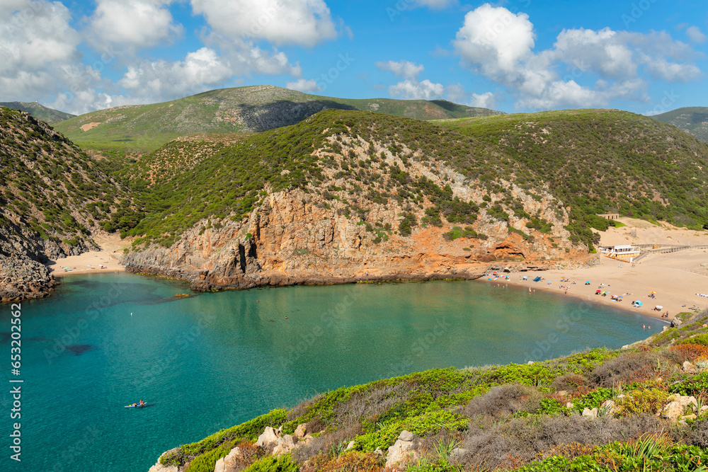 Cala Domestica, Buggerru, Costa Verde, Sulcis Iglesiente district, Sardinia, Italy, Mediterranean Cala Domestica, Buggerru, Costa Verde, Sulcis Iglesiente district, Sardinia, Italy, Mediterranean
