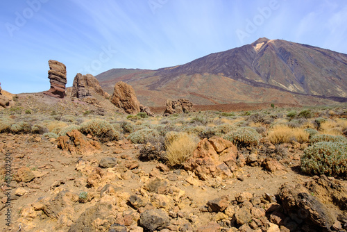 Volcanic landscape in Teide National Park, Tenerife, Spain