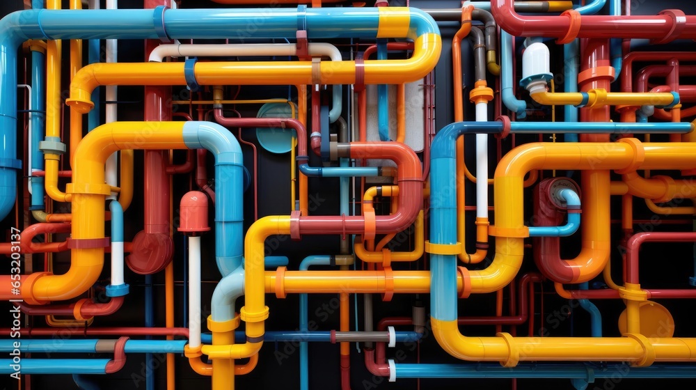 Multi-colored pipes