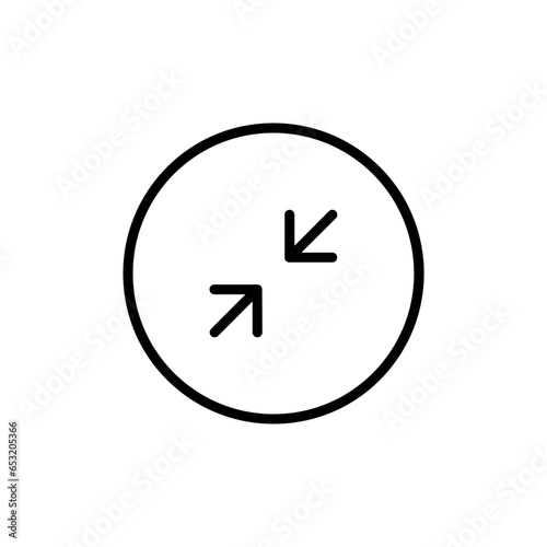 Button directions shrink Icon Outline Arrow