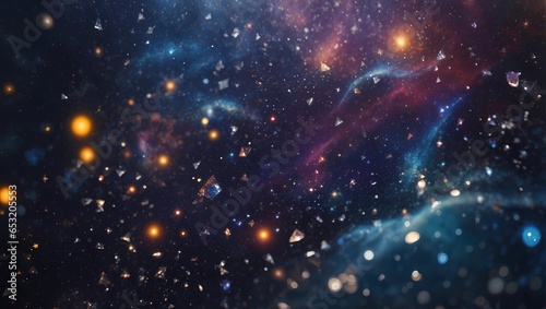 Abstract space, universe, stars background. Generative AI.
