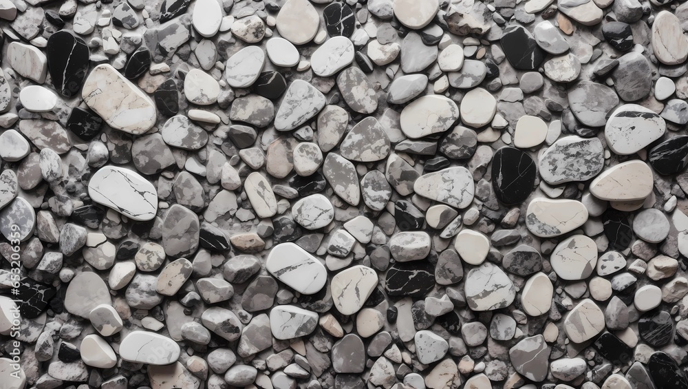 Grunge white, gray and black mixed color stone texture for background. Generative AI.
Grunge white, gray and black mixed color stone texture for background. Generative AI.