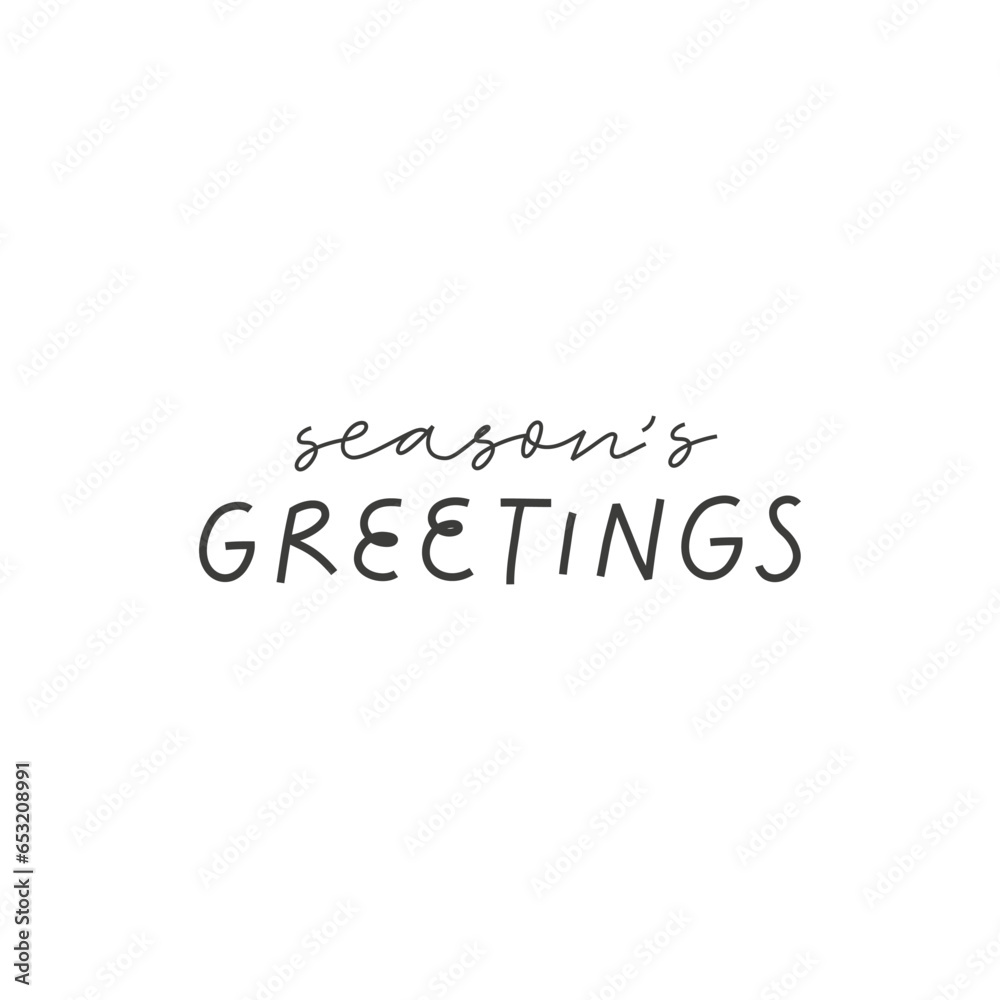 Season's Greetings lettering text. 