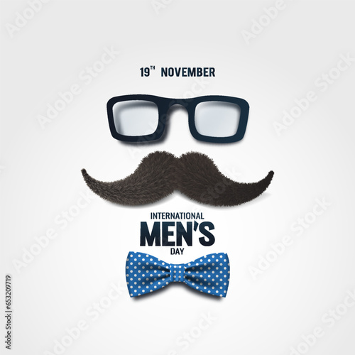 Vector illustration of International Men's Day. For a poster or banner and greeting card.
