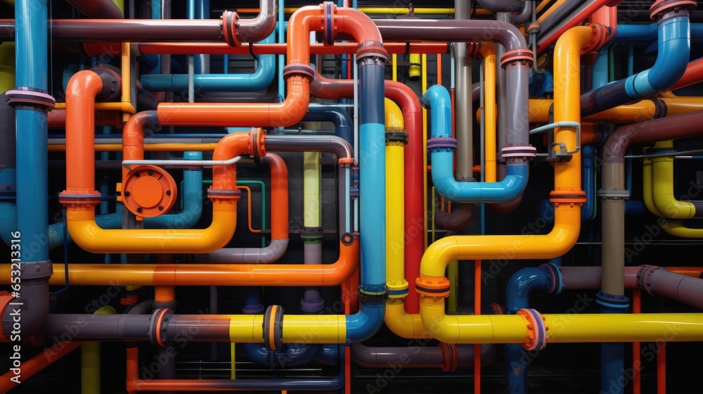 Multi-colored pipes