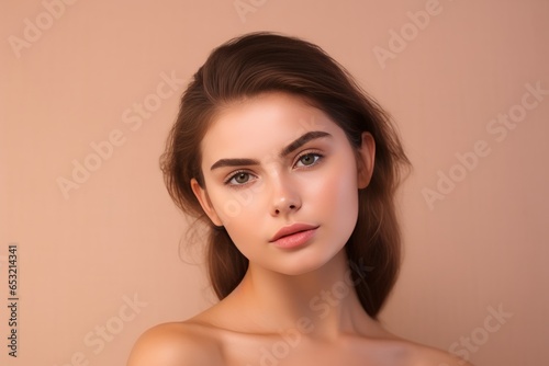 beautiful woman with white skin generative ai