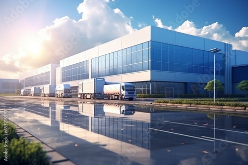 modern building on the edge of town generative ai