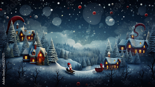 Christmas Holiday Background with decoration for celebration on the winter festival and copy space for new year text.