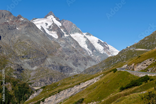 Spectacular alpine scenery from the top of the Grossglockner Pass, Austria