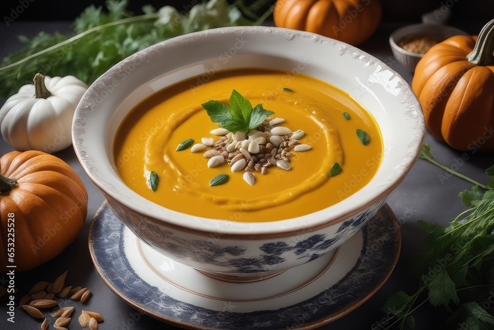 pumpkin soup with pumpkin pumpkin soup with pumpkin