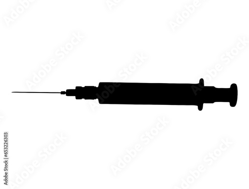 Syringe silhouette vector art