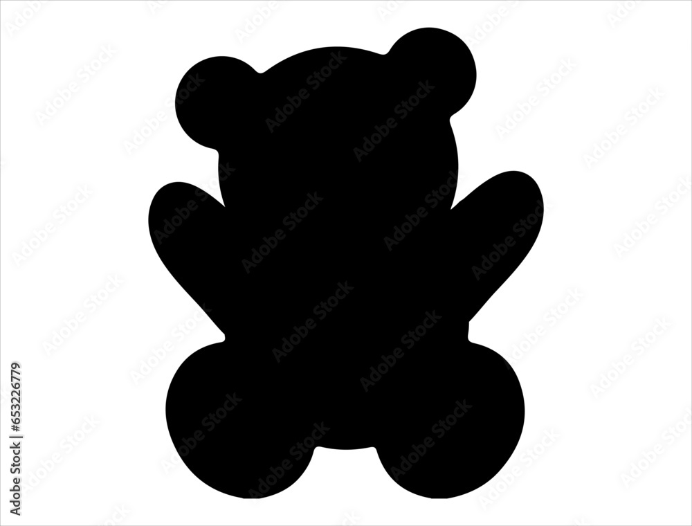 Teddy bear silhouette vector art Teddy bear silhouette vector art