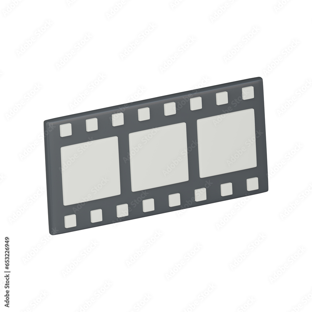 Film Strip icon 3d render illustration.