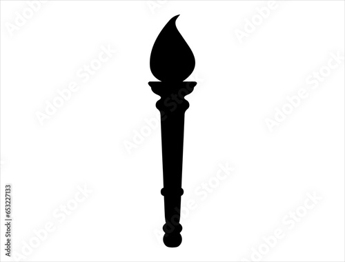 Torch silhouette vector art