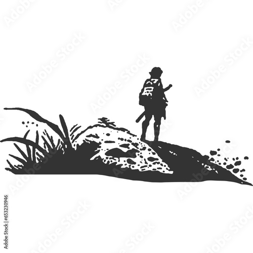 Natures Resilience Vintage Illustration Vector