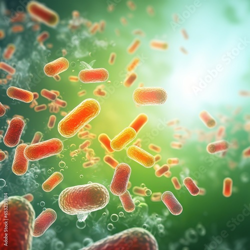 Close up of Probiotics Bacteria