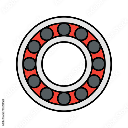 Ball Bearing Vector outline Icons. vector illustration on white background