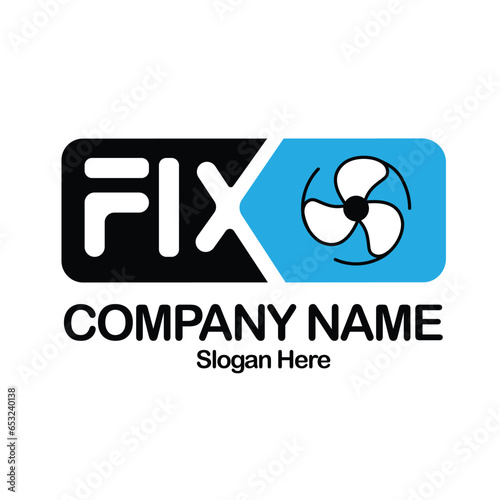 AC Repair Logo For Cooling Shops.