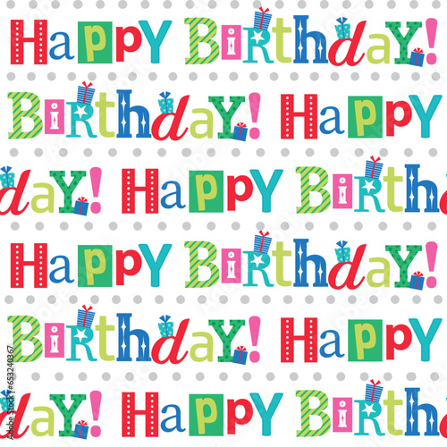 birthday seamless pattern design