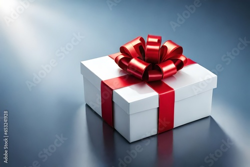 red gift box generated by AL the technology