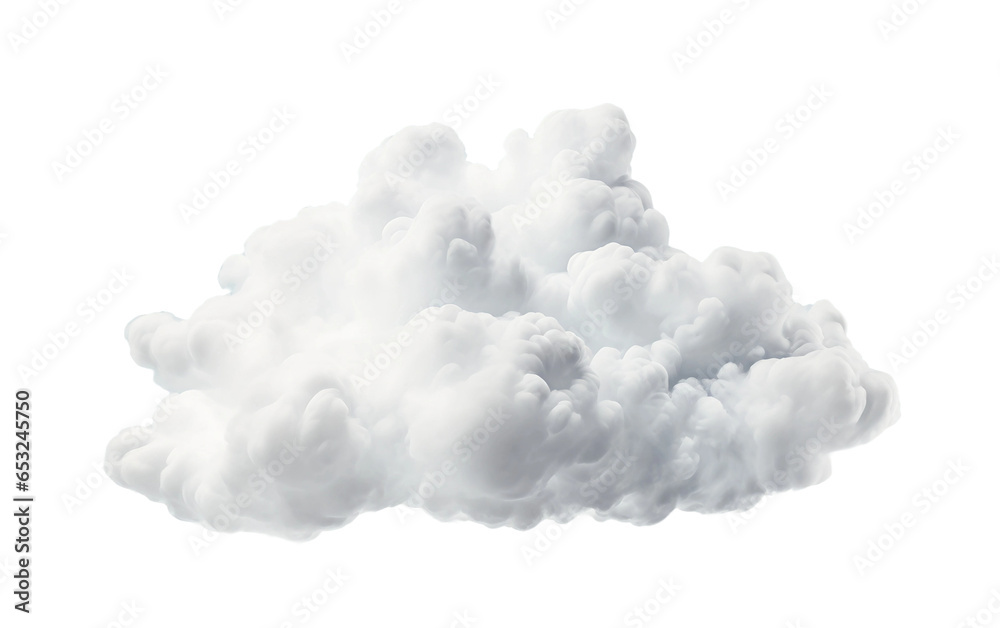 Cloud on White Transparent Background, PNG format