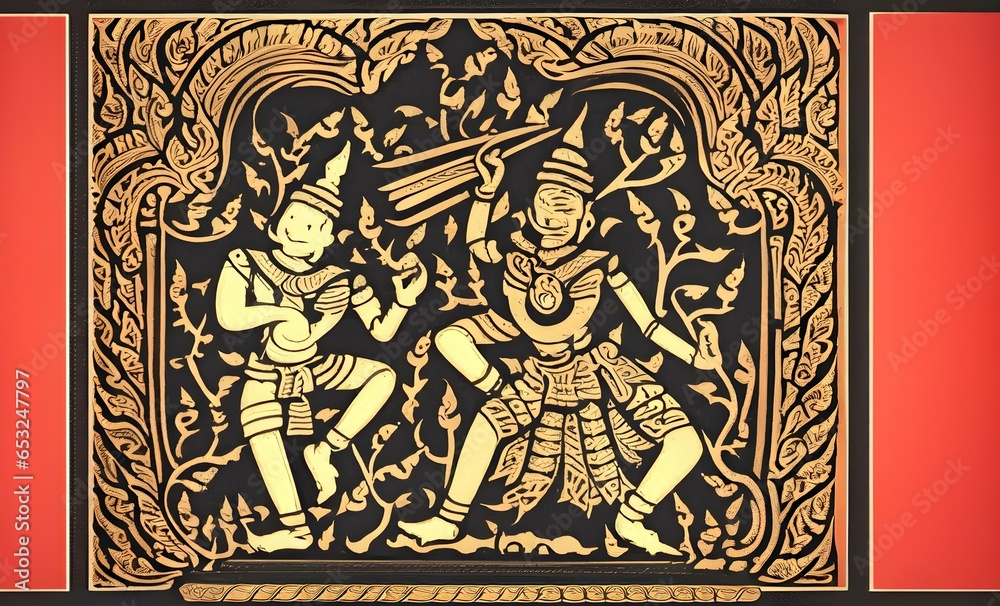 greek mosaic in khmer style