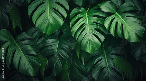 palm leaves luxury plants green nature background