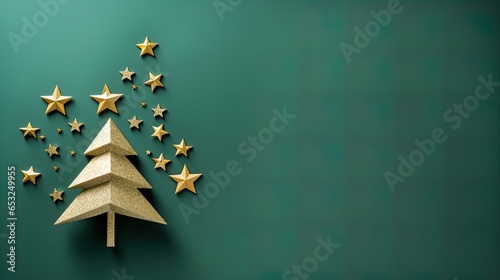 Minimalist Christmas  Elegant Postcard Background with Simplistic Tree Design in 8K created with generative ai technology