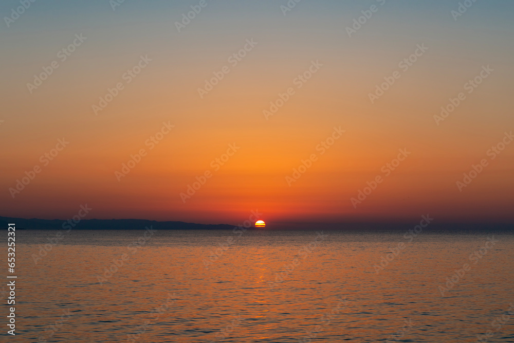 Sunset and sea in the Black Sea
