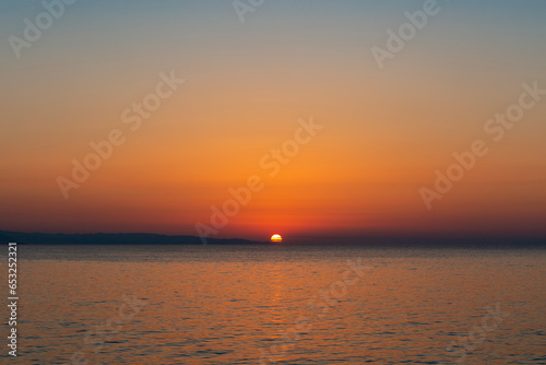 Sunset and sea in the Black Sea