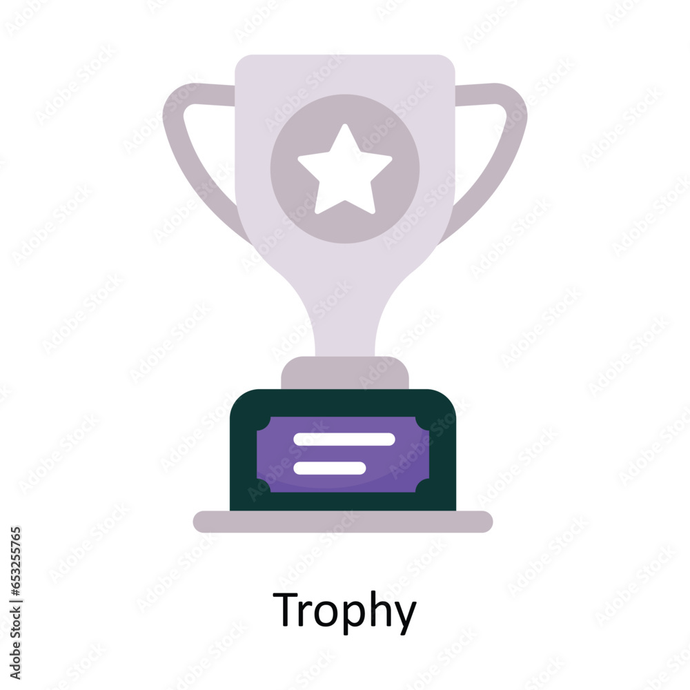 Trophy vector Flat Icon Design illustration. Symbol on White background EPS 10 File Trophy vector Flat Icon Design illustration. Symbol on White background EPS 10 File