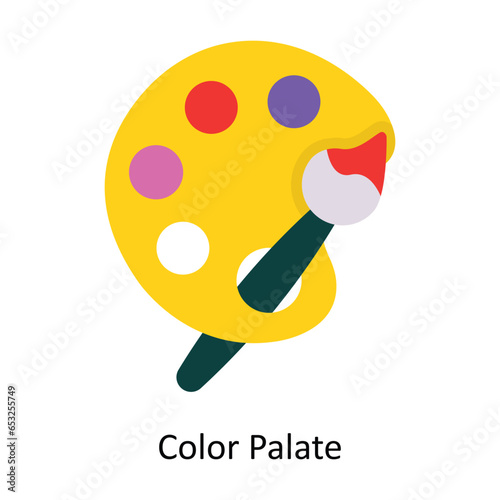 Color Palette vector Flat Icon Design illustration. Symbol on White background EPS 10 File 