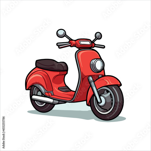  red motorcycle for caricaturing characters