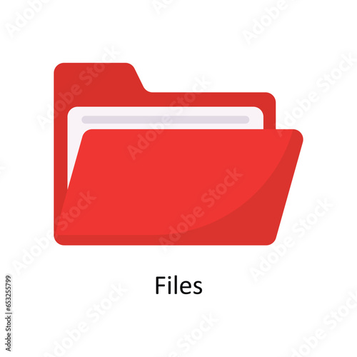 Files vector Flat Icon Design illustration. Symbol on White background EPS 10 File 