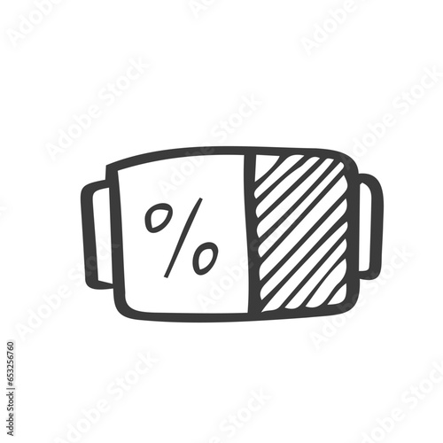 Hand drawn battery charge icon. Illustration vector