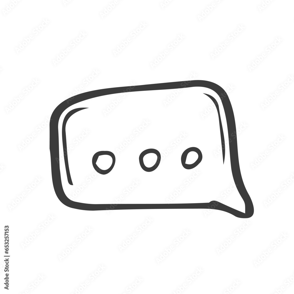 Naklejka premium Speach bubble icon. Vector flat illustration