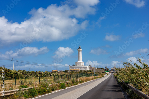 Portopalo lighthouse on the southeast of the island of Sicily