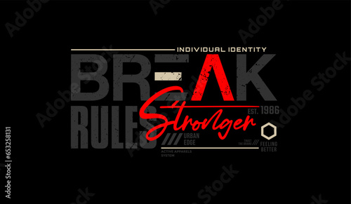 Stronger, abstract typography motivational quotes modern design slogan. Vector illustration graphics for print t shirt, apparel, background, poster, banner, postcard or social media content.