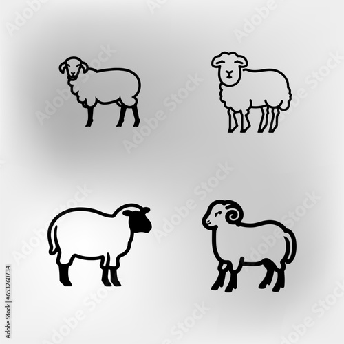 sheep logo design vector illustration.