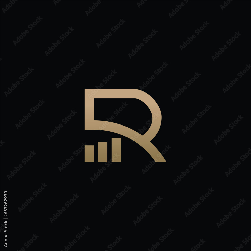 Letter R logo design template
