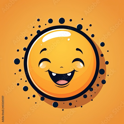  Smiling emoticon with double smile