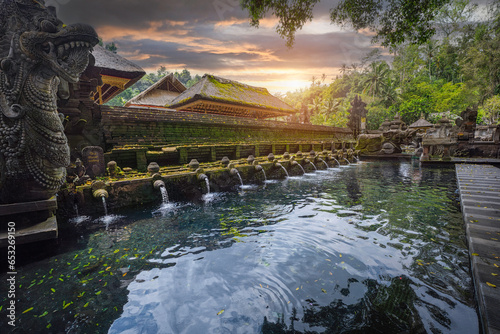 Holy spring water in temple pura Tirtha Empul inTampak, Bali, Indonesia
 photo